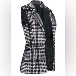 Theory Eldora Houndstooth-Patterned Vest